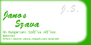 janos szava business card